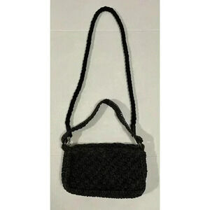 American Eagle Crossbody Handbag Purse Crochet‎ Black 9106341761